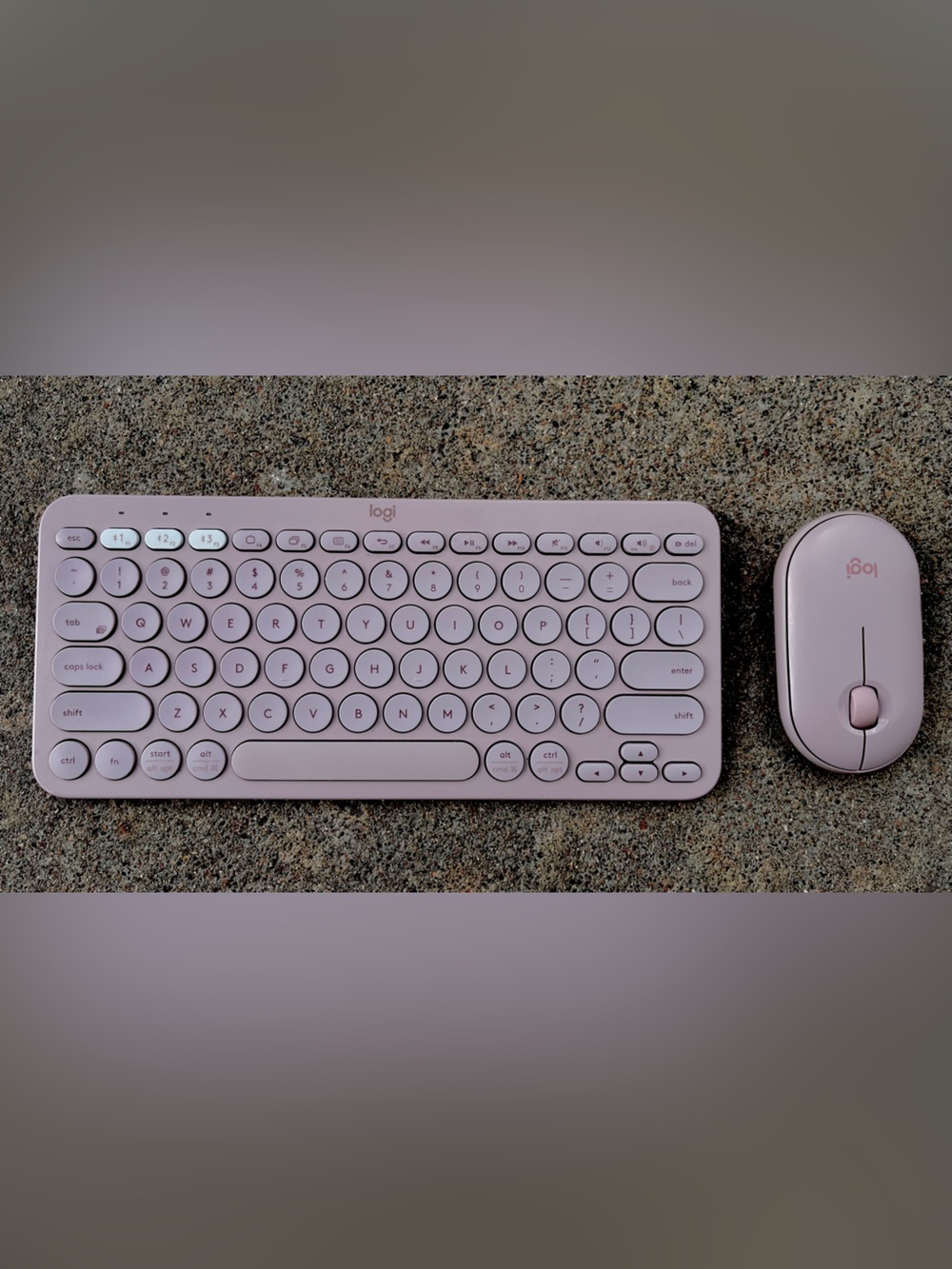 Logitech Wireless Bluetooth Keyboard and Mouse Combo - Pink